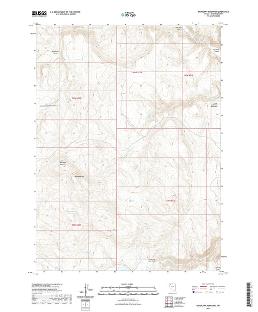 Mahogany Mountain Nevada US Topo Map Image
