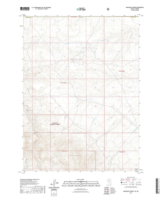 Mahogany Spring Nevada US Topo Map Image