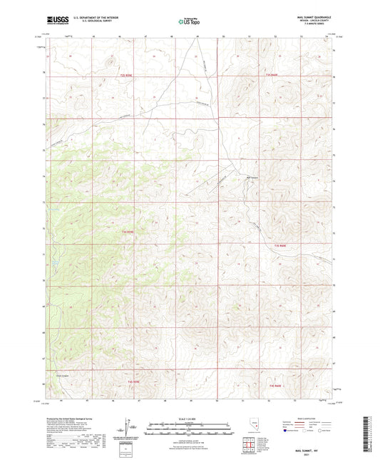 Mail Summit Nevada US Topo Map Image