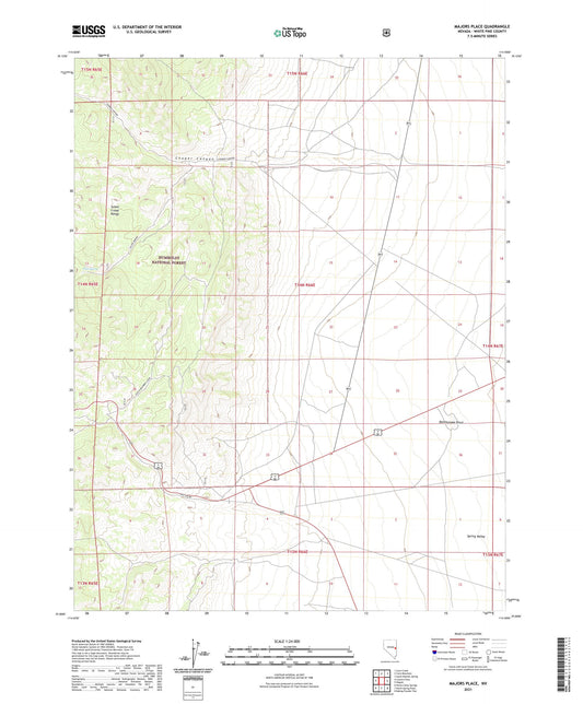 Majors Place Nevada US Topo Map Image