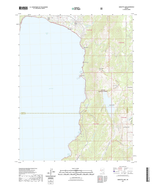 Marlette Lake Nevada US Topo Map Image