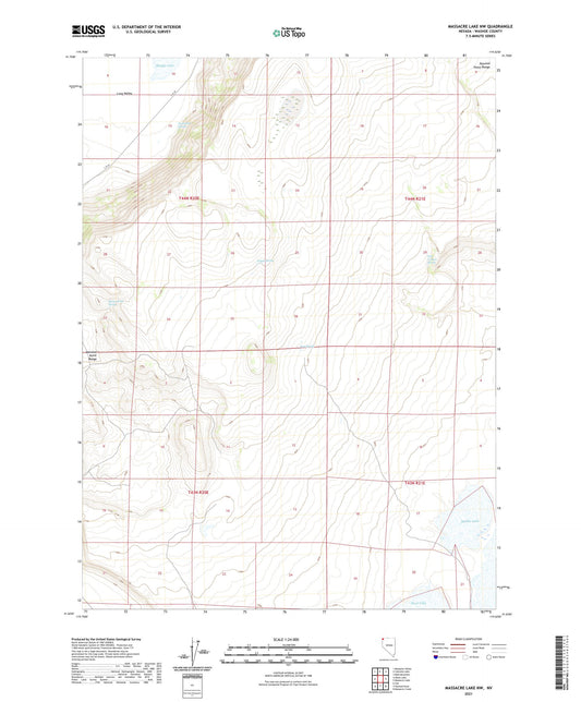 Massacre Lake NW Nevada US Topo Map Image