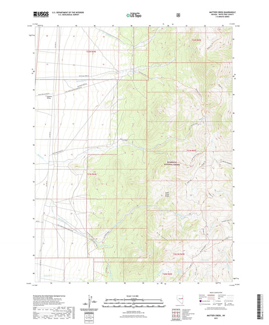 Mattier Creek Nevada US Topo Map Image