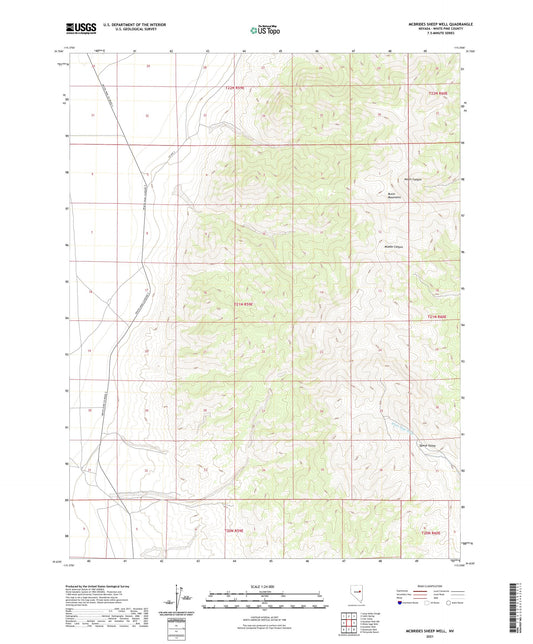 McBrides Sheep Well Nevada US Topo Map Image