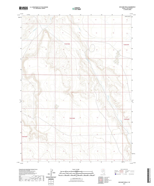 McCleary Wells Nevada US Topo Map Image