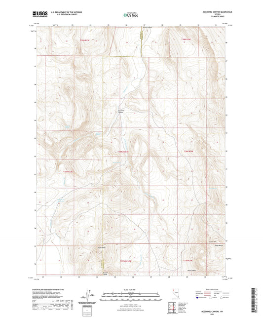 McConnel Canyon Nevada US Topo Map Image