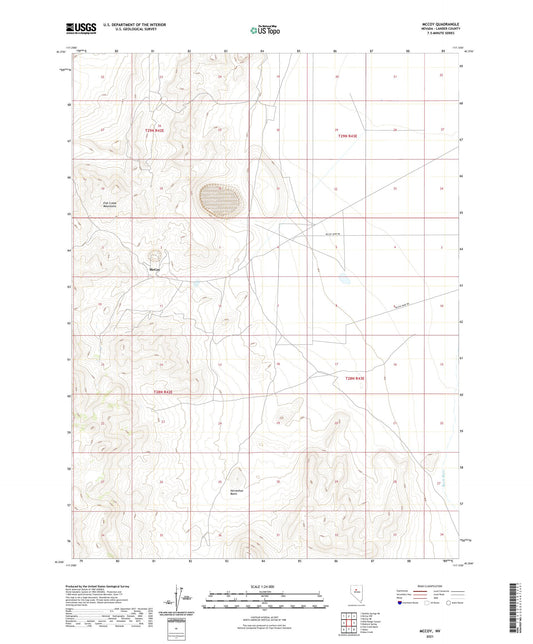 McCoy Nevada US Topo Map Image