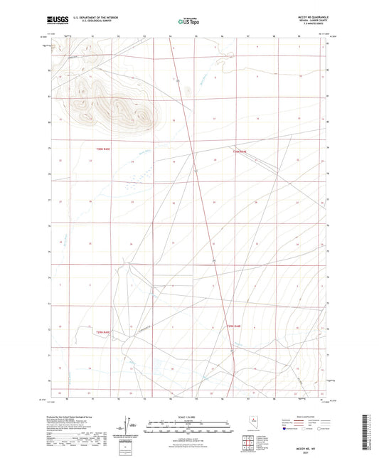 McCoy NE Nevada US Topo Map Image