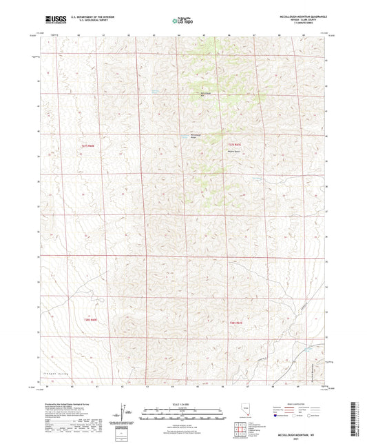 McCullough Mountain Nevada US Topo Map Image