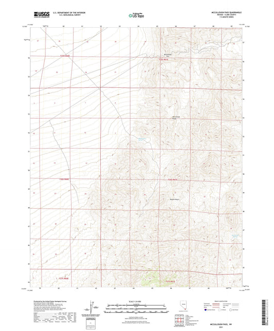 McCullough Pass Nevada US Topo Map Image