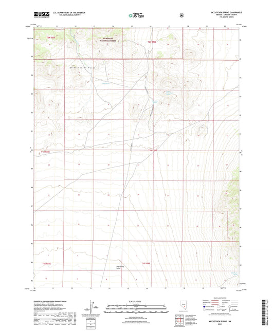 McCutchen Spring Nevada US Topo Map Image