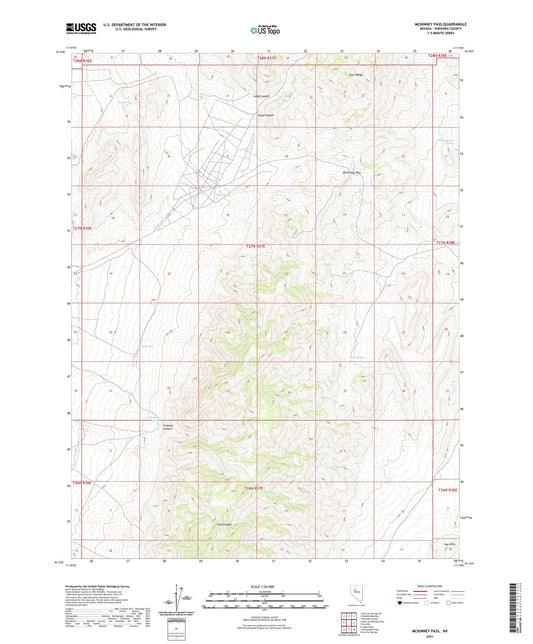 McKinney Pass Nevada US Topo Map Image