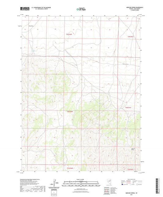 Medicine Spring Nevada US Topo Map Image