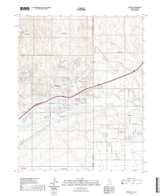 Mesquite Nevada US Topo Map Image