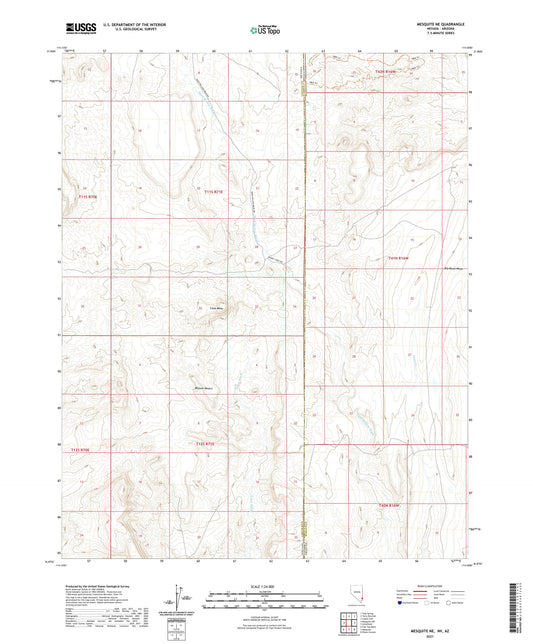 Mesquite NE Nevada US Topo Map Image