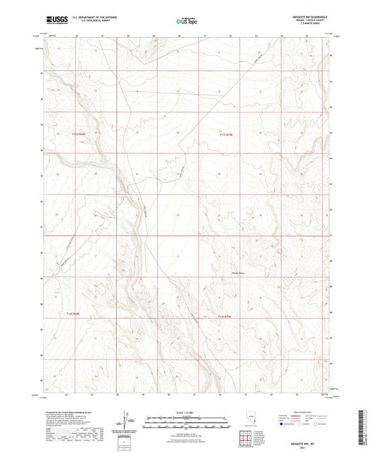 Mesquite NW Nevada US Topo Map Image