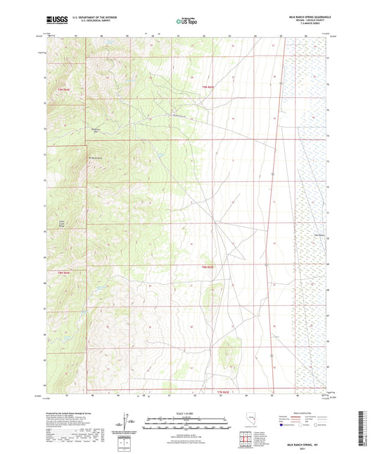 Milk Ranch Spring Nevada US Topo Map Image