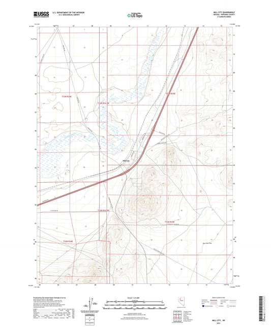 Mill City Nevada US Topo Map Image