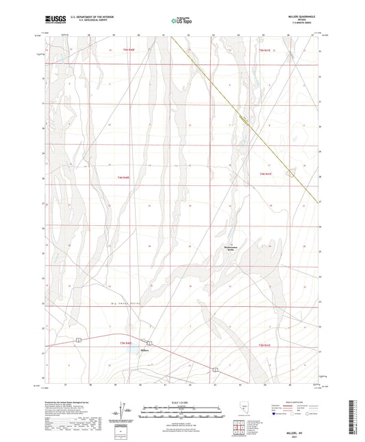Millers Nevada US Topo Map Image