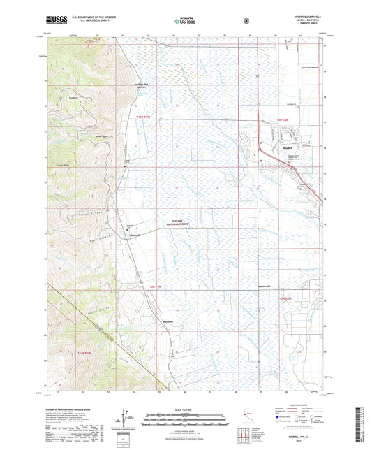 Minden Nevada US Topo Map Image
