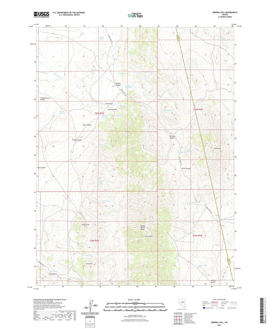 Mineral Hill Nevada US Topo Map Image