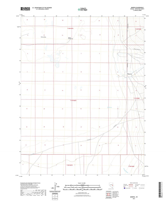 Minerva Nevada US Topo Map Image