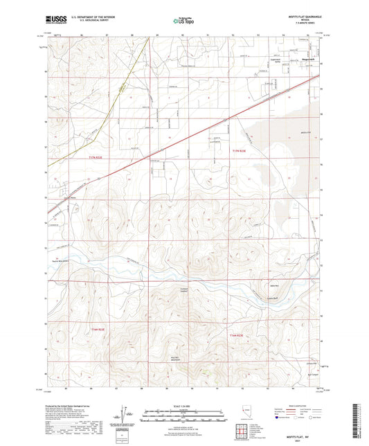 Misfits Flat Nevada US Topo Map Image