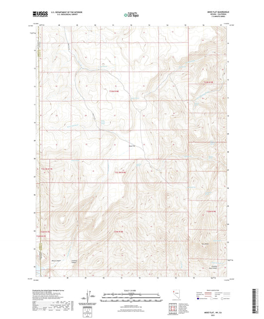 Mixie Flat Nevada US Topo Map Image