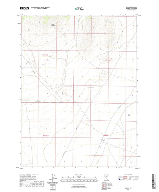Mizpah Nevada US Topo Map Image