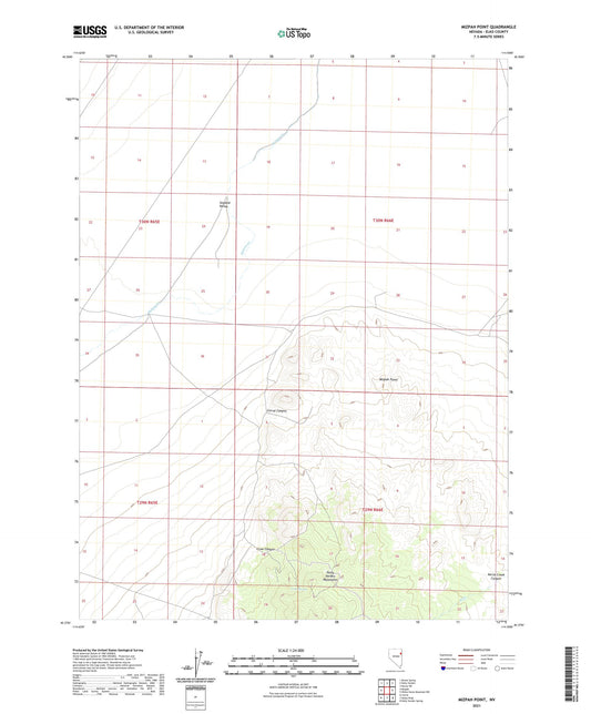 Mizpah Point Nevada US Topo Map Image
