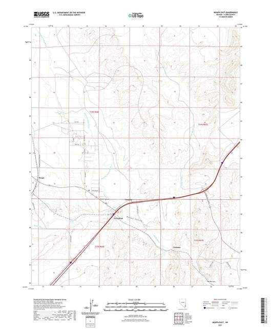 Moapa East Nevada US Topo Map Image