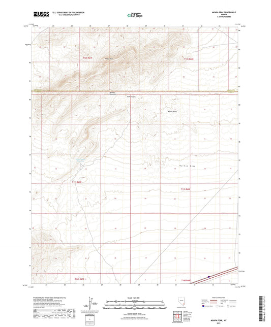 Moapa Peak Nevada US Topo Map Image