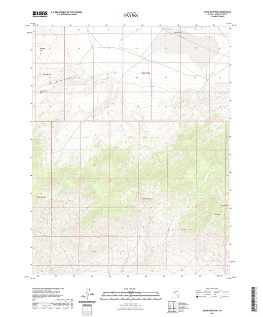 Moho Mountain Nevada US Topo Map Image