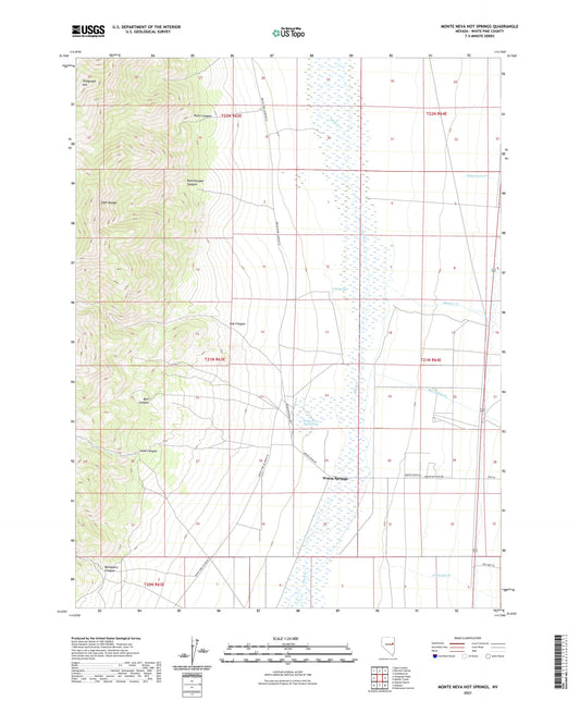 Monte Neva Hot Springs Nevada US Topo Map Image