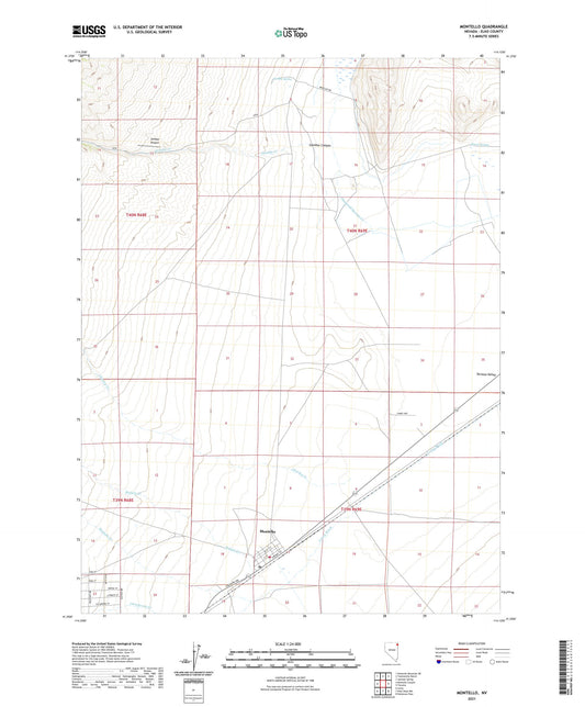 Montello Nevada US Topo Map Image