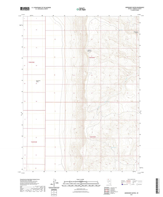 Moonshine Canyon Nevada US Topo Map Image