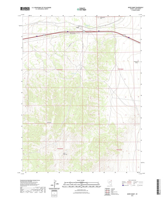 Moor Summit Nevada US Topo Map Image