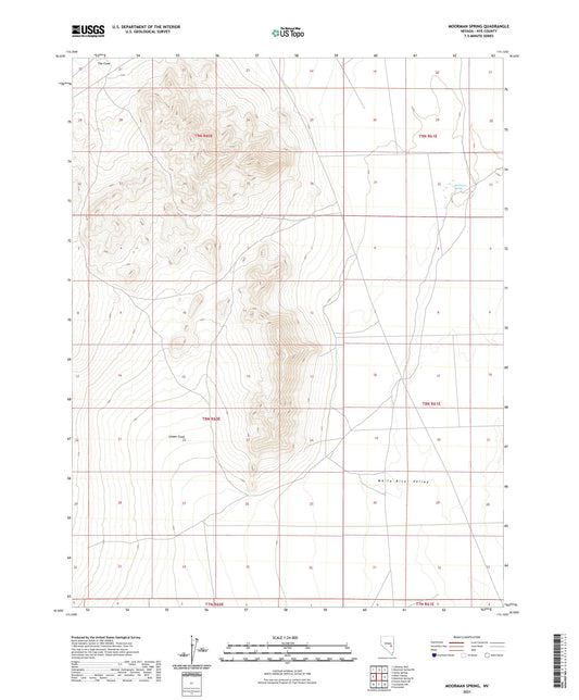 Moorman Spring Nevada US Topo Map Image
