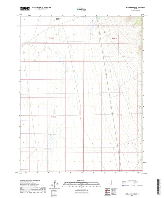 Moorman Spring SE Nevada US Topo Map Image
