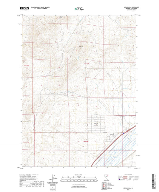 Morgan Hill Nevada US Topo Map Image