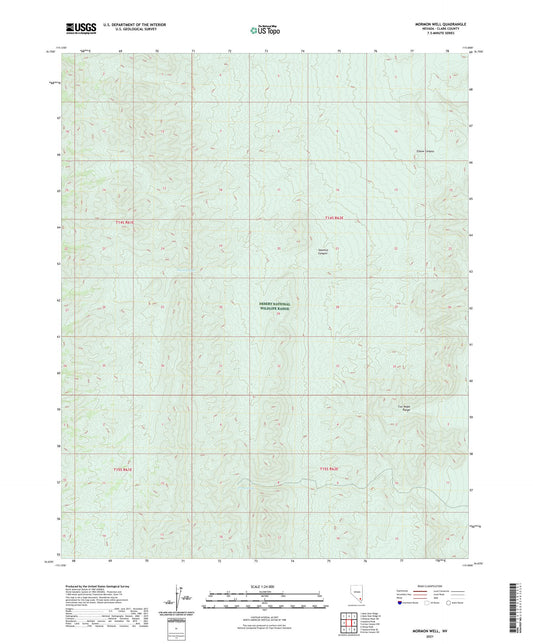 Mormon Well Nevada US Topo Map Image