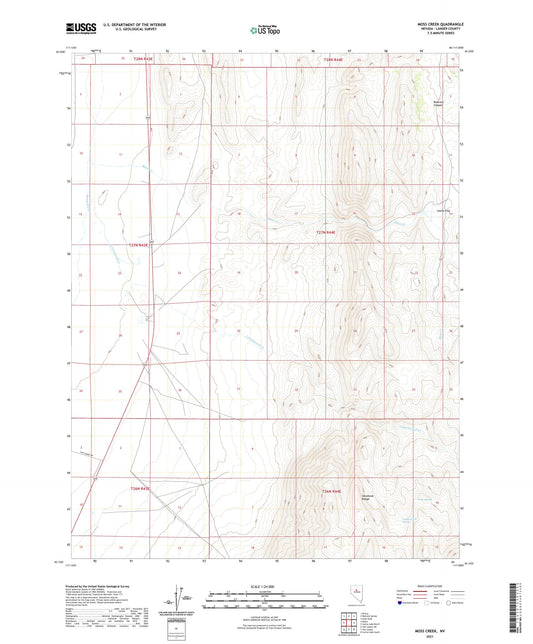 Moss Creek Nevada US Topo Map Image