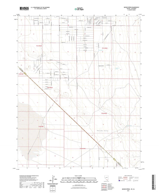 Mound Spring Nevada US Topo Map Image