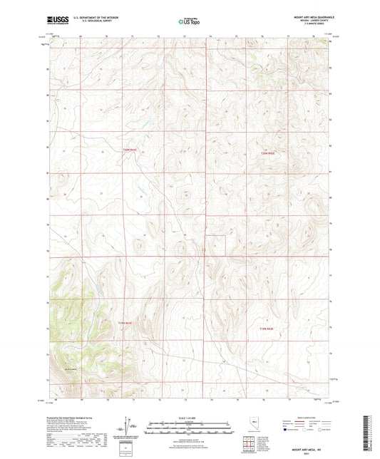 Mount Airy Mesa Nevada US Topo Map Image