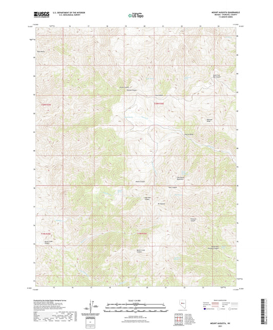 Mount Augusta Nevada US Topo Map Image