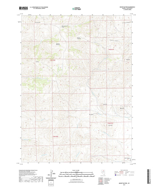 Mount Blitzen Nevada US Topo Map Image