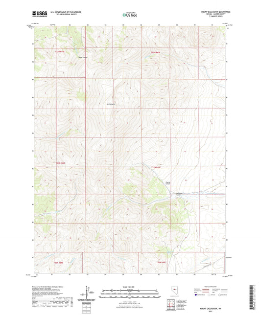 Mount Callaghan Nevada US Topo Map Image