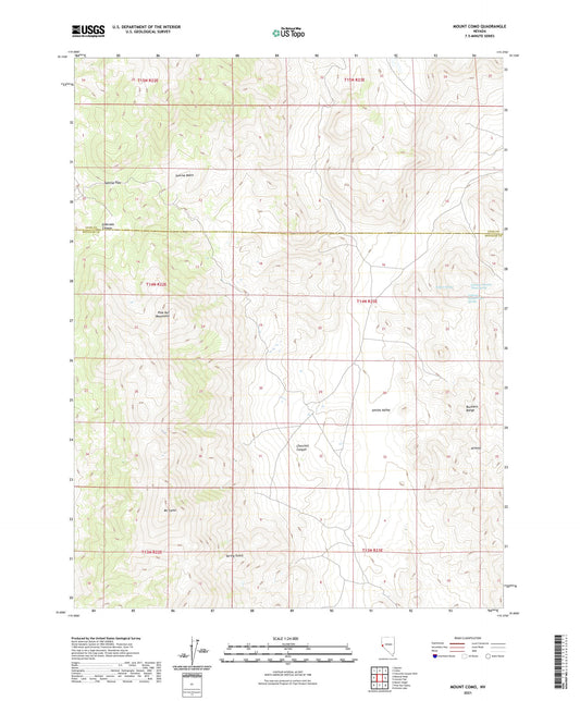 Mount Como Nevada US Topo Map Image