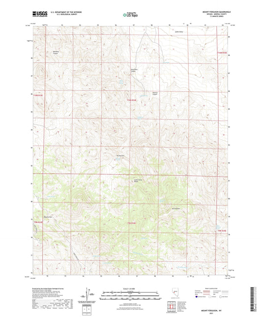 Mount Ferguson Nevada US Topo Map Image