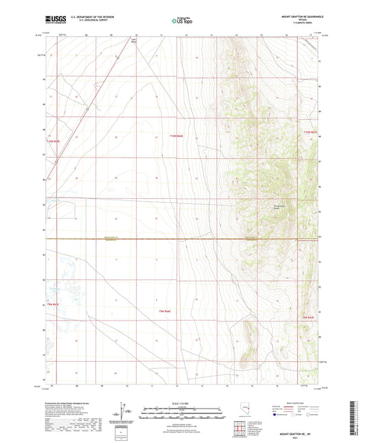 Mount Grafton NE Nevada US Topo Map Image